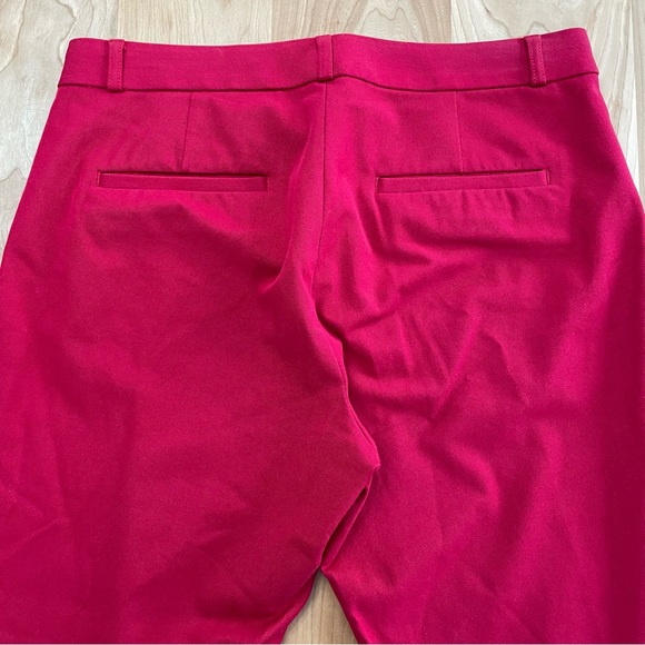 Banana Republic Womens Pants Cherry Red Mid Rise Sloan Curvy Fit Stretch Ankle 8 - Picture 4 of 7